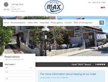 Tablet Screenshot of hotelmaxhercegnovi.com